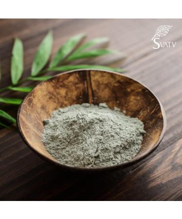 SVATV Herbal French Green & Rose Clay Powder - Hydrating Face Mask for Men & Women 8oz - Buy Online on GoSupps.com