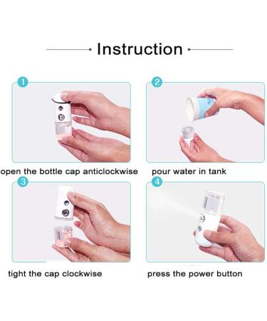 Nano Mist Sprayer USB Rechargeable Portable Mist Spray Facial Moisturizing Sprayer Hydration Spray for Face Care 30ml - Buy Online on GoSupps.com