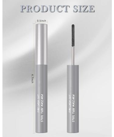 Washable Metal Rod 3D Mascara-1Pcs Waterproof Black Tubing Mascara Volume and Length Long Lasting Smudge-proof Curling Eyelash Iron Brush Wand Mascara Christmas Makeup Gift for Women-01Black 1pcs Black - Buy Online on GoSupps.com