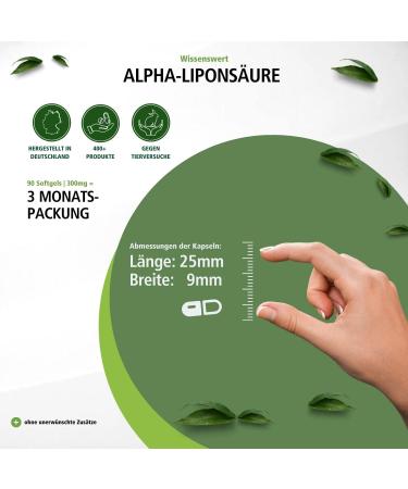 Fairvital Alpha Lipoic Acid 300mg - High Dose ALA Capsules (90 Softgels) - 3 Month Supply - Premium Supplement for Antioxidant Support - Buy Online on GoSupps.com