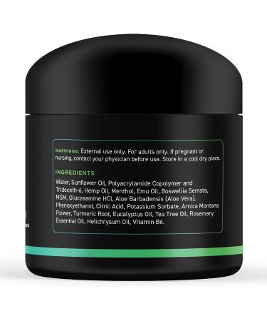 Natural Hemp Cream with Turmeric, Arnica & MSM - Made in USA for Muscle & Joint Discomfort - Buy Online on GoSupps.com