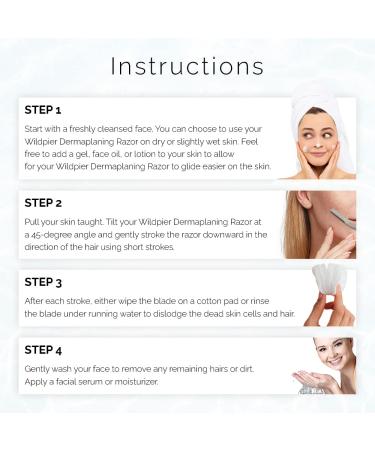 Wildpier Beauty Dermaplaning Tool Razors - Plant Based Facial Hair Removal for Women - Buy Online on GoSupps.com