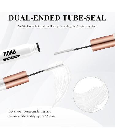 ThrivingAura Lash Bond and Seal Glue Cluster Lash Glue Strong Long Lasting Bond and Seal Lash Glue Lash Adhesive Hold 48-72 Hours Waterproof 2 in 1 Cluster Eyelash Glue for DIY&Sensitive Eyes - Buy Online on GoSupps.com