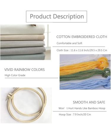 YINVA 3 Sets Embroidery Starter Kit - Beginner Cross Stitch Kit with Floral Patterns - Includes Instructions, Hoops, Floss, Fabric, Needles - Buy Online on GoSupps.com
