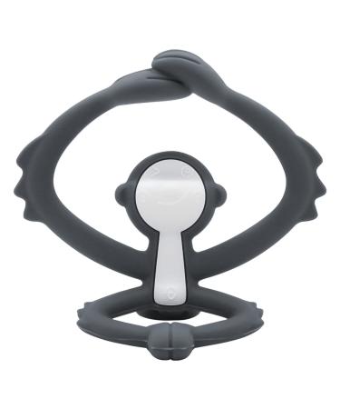 m mbella teething ring silicone monkey (blue-grey)