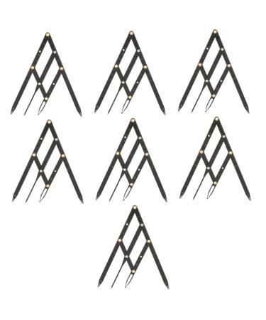 Angoily 7 Pcs Second Generation Scale Microblading Ruler Eyebrow Measuring Rulers Metal Makeup Set 25x5x0.6cmx7pcs Blackx7pcs