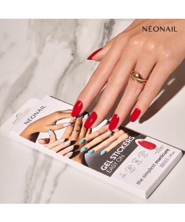 Neonail Gel UV Stickers M06 Red - 15 Patterns Nail Polish Stripes | Easy Application Nail Stickers for Hands & Feet - Perfect Nail Decoration - Buy Online on GoSupps.com
