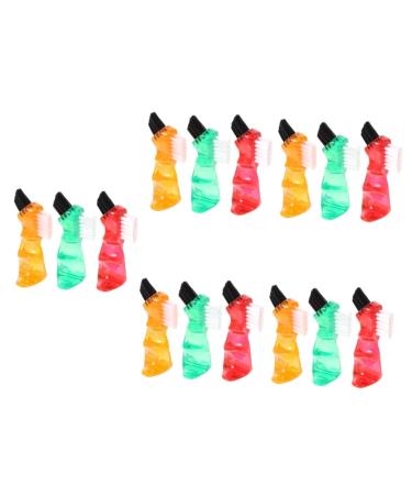 LALAFINA 15 STK toothbrush portable brush mini brush double-sided brush dental brush minibursten for the household prosthesis brush cleaner multifunctional small brushes plastic pp 1 piece (1 Pack) Different colors x 5 pieces