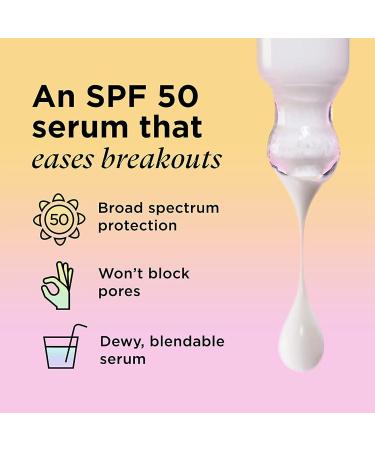 MEGASHADE by ZitSticka SPF 50 Facial Sunscreen Serum for Breakout-Prone Skin - 30ml (1.01 Fl Oz) - Buy Online on GoSupps.com