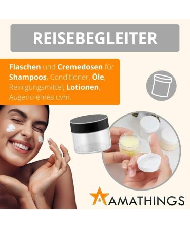 Amathings Travel Bottles Set - 100ml Refillable Containers for Liquids - Perfect for Hand Luggage - Durable Travel Cosmetics Bottles - Buy Online on GoSupps.com
