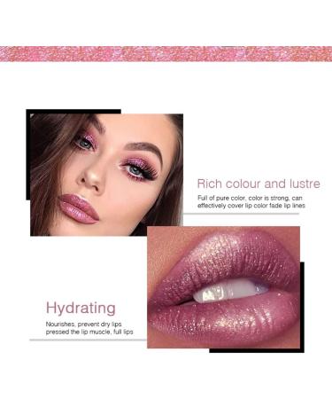  Katutude Metallic Diamond Glitter Shimmer Liquid Lipstick Long-Lasting Waterproof Non-Stick Lip Ink Lip Cup Gloss for Women and Girls Cosmetic Makeup - Buy Online on GoSupps.com