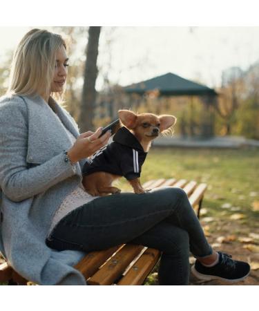 Dolahovy Dogs Hoodie - Cozy Sweater Vest for Small & Medium Pets | Autumn Winter Dog Outfits & Costumes | 3XL Black for Chihuahua & Teddy - Buy Online on GoSupps.com