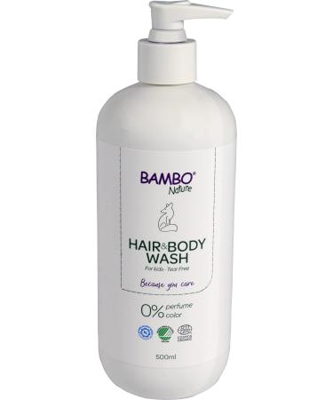 Bambo Nature Kids Shampoo & Body Wash Eco-Friendly Baby Bath Wash For Sensitive Skin Tear-Free Baby Shampoo Organic & Vegan Baby Wash For Clean & Happy Baby Sustainable Baby Hair & Body Wash 500ml