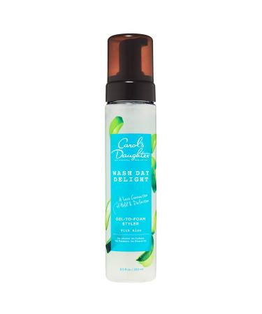 Carol's Daughter Wash Day Delight Hair Gel to Foam Mousse Styler and Hair Detangler for Curly Hair with Aloe, Natural-looking Hold, 8.5 fl oz