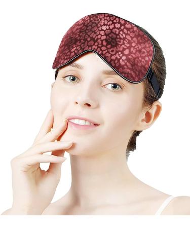 Leopard Skin Red Tie Dye Sleep Mask for Women | Adjustable Eye Shades with Elastic Strap - Buy Online on GoSupps.com