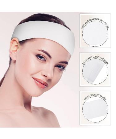 MTLEE Disposable Spa Facial Headbands - 12 Pack White | Convenient Closure for Women, Girls, Salons - Spa Essentials - Buy Online on GoSupps.com