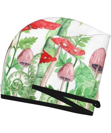 Amanita Fly Agaric Microfiber Hair Towel - Super Absorbent Quick Dry Wrap for Long Curly & Thick Hair | Soft Coral Velvet for Women - Buy Online on GoSupps.com