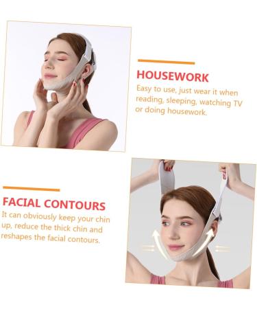 DOITOOL 1pc Thin Belt Beauty V Line up Lift Belt Slimming Strap Chin Tightening Strap Women v Line Strap Chin Reducer Strap Woman Slimming Belt Major Silica Gel - Buy Online on GoSupps.com