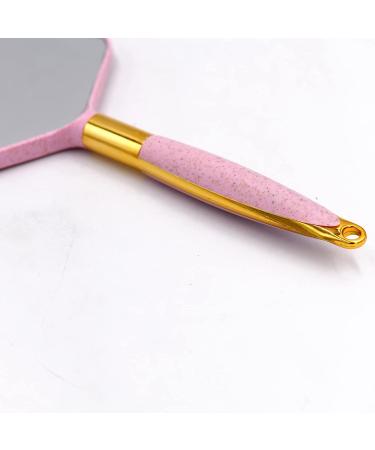 YCHMIR Handheld Mirror 6x13 inch Pink-Square for Barber Hairdressing Salon - Buy Online on GoSupps.com