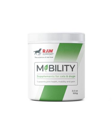 Raw Support Mobility for Dogs & Cats | Natural Hip & Joint Solution | Yucca | Anise | Peppermint | Hip Dysplasia | Inflammation | Enhances Mobility | Joint Pain Relief | Made in Canada | 100g