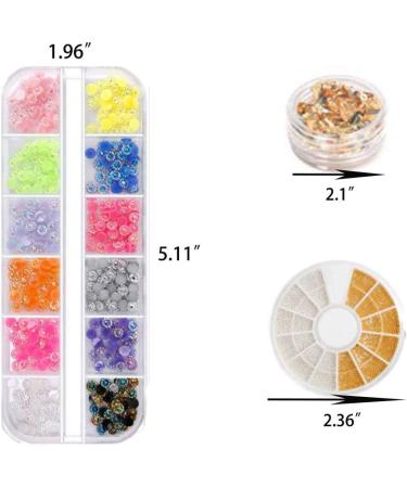 Colorful Nail Rhinestones Set Professional Nail Kit Rivets Studs Jewels Accessories for Nail Clothing Hat Bag Eye Makeup (Include 6 Boxes Nail Art Rhinestones 1 Box Nail Foil Chip) - Buy Online on GoSupps.com