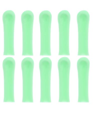 FRCOLOR 10 Pcs Ear Spoon Tips Ear Cleaner Replacement Tips Ear Cleaner Tips Ear Spoon Sleeves Ear Wax Removal Replacement Accessories (Green)