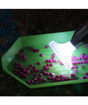 KOqwez33 Nail Art Dotting Pen Diamond Painting Accessory Kit Luminous LED Design Aluminium Alloy Luminous Diamond Painting Pen Rose Gold - Buy Online on GoSupps.com