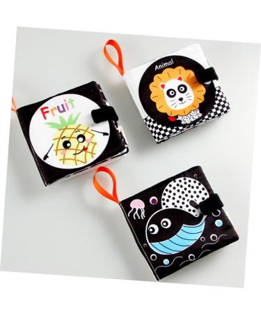 Abaodam 4-Piece Fabric Book Set | Playosmo White Toy for Toddlers | Educational Stuffed Books for Babies | Interactive Children's Toys - Buy Online on GoSupps.com