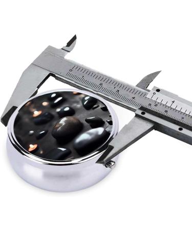 Buy Black Mystery Heart Stoneround Pill Box 3 Compartment Portable Organizer for Purse & Pocket | Travel-Friendly Solution - Buy Online on GoSupps.com