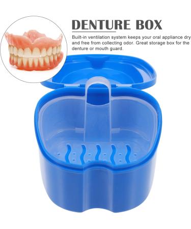 MILISTEN Dental Bath Case for Dentures & Toothbrush Travel Tooth Cleaning Container with Brushes (Blue) - International Shipping Available - Buy Online on GoSupps.com