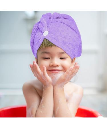 Fodofodo 3 Pack Microfiber Hair Towel Set - Quick Drying Turban Wrap for Women - Super Absorbent & Soft - Blue, Purple, Brown - Buy Online on GoSupps.com