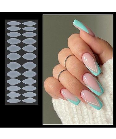 Forms Stickers Tip Guide Sticker Silicone Short Forms Mold Design for Acrylic Forms DIY Stickers Silicone Gel Forms Moulds for Nails Every Time Long Lasting Nails 1
