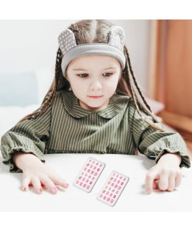 JOCXZI Kids Stick on False Nails - 2 Sets of Cartoon Printed Nails (48 pieces) - Buy Online on GoSupps.com