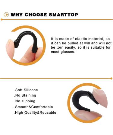 Anti-slip Silicone Temple Tips for Eyeglasses - Black & Clear - Buy Online on GoSupps.com