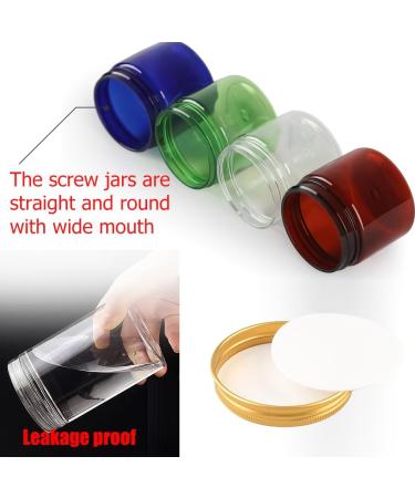 PQPAUTY 6 Pieces Empty 250g Transparent Plastic Cosmetic Jars with Gold Screw Lid Small Pot for Cosmetic Travel Homemade Cream Gel Lip Balm Salve Storage Containers 250ml Transparent - Buy Online on GoSupps.com