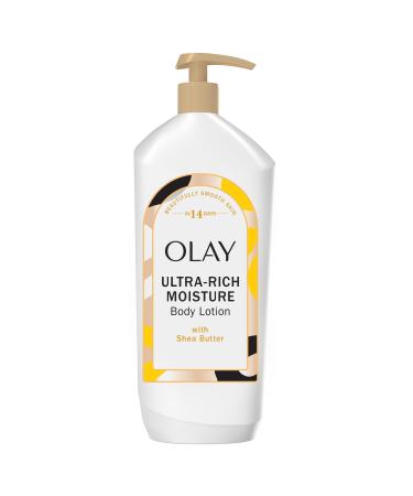 Olay Ultra Rich Moisture Hydrating Body Lotion for Women Absorbs Instantly Formulated with Vitamin B3 Complex Shea Butter Scent 18 fl oz