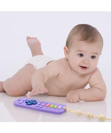 Shop Silicone Bathing Toys for Babies | Remote-Controlled Dental Aid & Soothing Bite Rings (Purple & White) - Buy Online on GoSupps.com