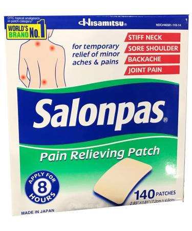 Salonpas Pain Relieving Patches, 1 Pack (140 Count)