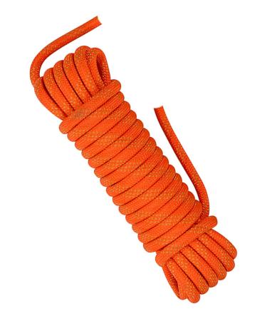 NorthPada High Strength Polyester Rock Static Climbing Rope, Boat Anchor Marine Rope, Dock Lines, Arborist Bull Rope, Tree Cutting/Climbing Rope, Hoist Rigging Line Orange-static 32 FT