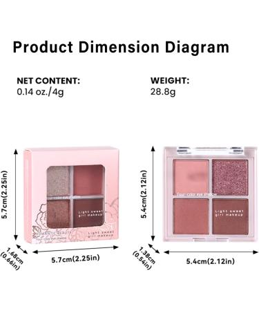  DALE YOU 4-shade eyeshadow palette with matte and shimmer finish long-lasting brown eyeshadow palette for women day and night looks (#2 26 g) - Buy Online on GoSupps.com