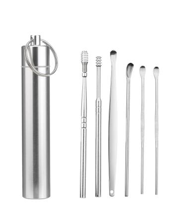 6 Pcs Ear Pick Ear Cleaning Kit Ear Cleaning Tool Earwax Removal Kit Easy to Use Painless Ear Pick with Storage Box