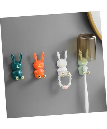 Zerodeko 8 pc Hasennail-Free Hook Connector Holder - Brass Rabbit Wall Hooks & ABS Toothbrush Holders for Kids | International Shipping - Buy Online on GoSupps.com