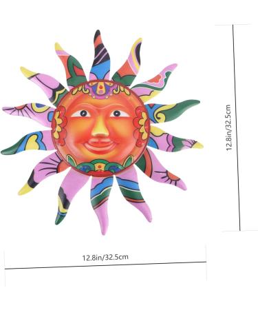 Alipis 1pc Sun Wall Hanging Garden Sun Art Decorative Outdoor Decor Vintage Decor Mexican Decor Pink Iron: - Buy Online on GoSupps.com