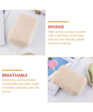 4pcs Honeycomb Bath Scrubber Exfoliating Mesh Sponges - Spa Beige Loofahs for Shower & Body Wash - Buy Online on GoSupps.com