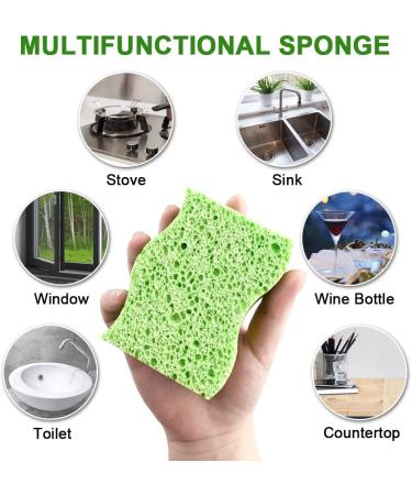 10 Natural Kitchen Sponges - Eco-Friendly Coconut & Cellulose Sponges for Sustainable Living - Buy Online on GoSupps.com