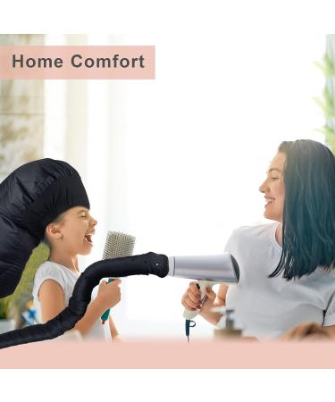 Bonnet Hood Hairdryer Attachment - Styling, Conditioning & Drying Cap with Head Drying Cap & Storage Bag (Black) - Buy Online on GoSupps.com