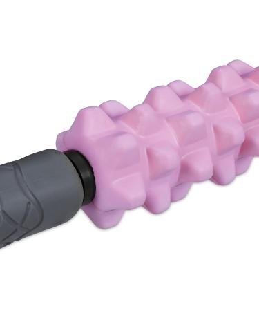 Relaxdays Fascia Roller Set of 3 - Massage Roller Fascia Stick & Hedgehog Ball for Neck Back & Legs - Medium Hard Pink - Improve Muscle Recovery - Buy Online on GoSupps.com
