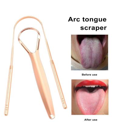 Stainless Steel Tongue Scraper & Cleaner for Fresh Breath | Semicircle Design for Effective Oral Care | Durable Dental Hygiene Tool - Buy Online on GoSupps.com
