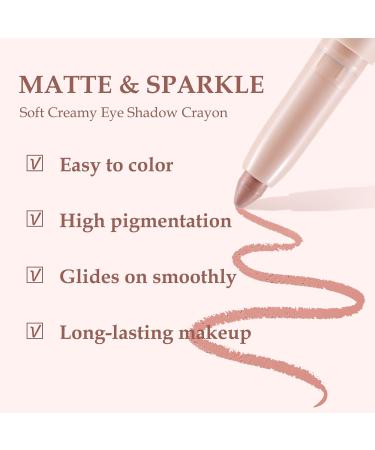 Boobeen Waterproof Eyeshadow Pencil - Long Lasting Matte & Shimmer Cream Eye Shadow Crayon | Quick-Drying Eye Brightener Makeup 07 - Buy Online on GoSupps.com