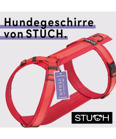STUCH Dog Harness - Adjustable Padded Nylon Harness for Small Medium & Large Dogs - Red XS - International Shipping Available - Buy Online on GoSupps.com